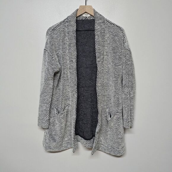 Marine‎ Layer Birdseye Blazer in Black/White Contrast Sz Large - Picture 1 of 6